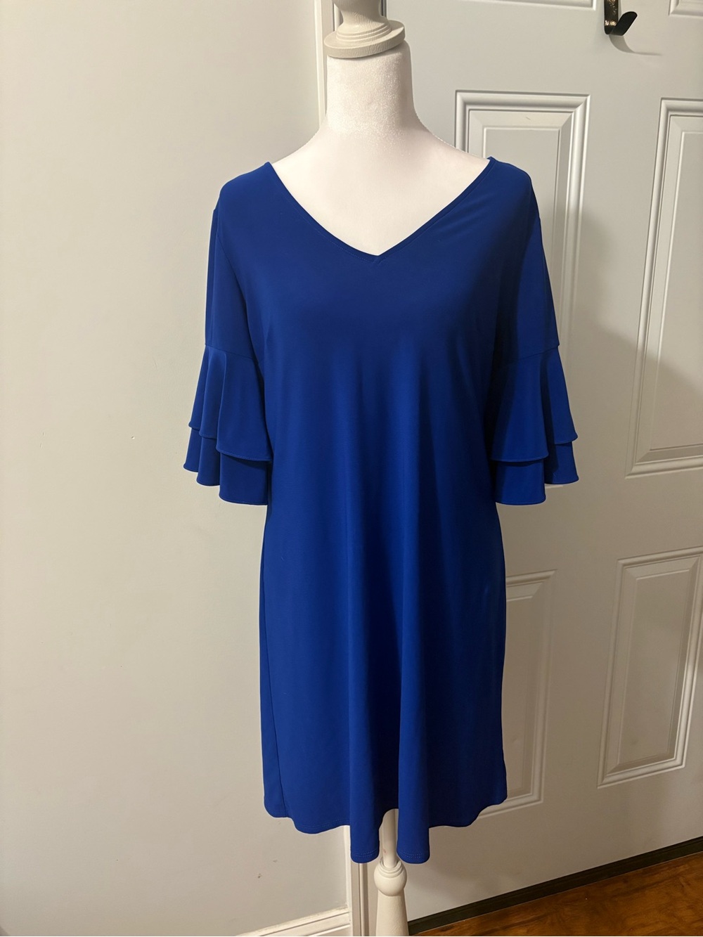 MSK Cobalt Blue V-Neck Dress